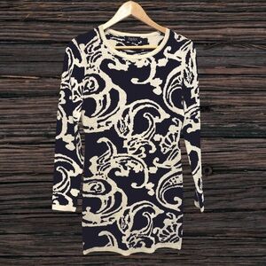 Papillon Blanc Black and Cream Mini Dress